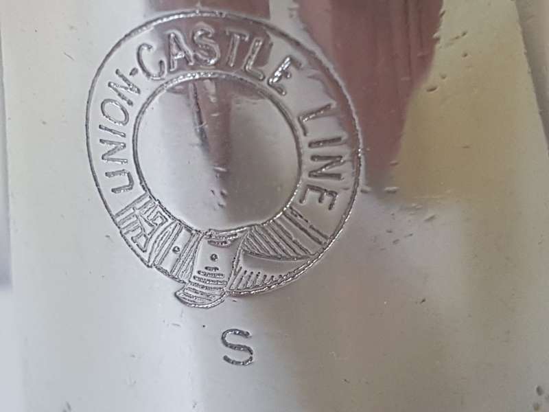 Large Union-Castle Line Sugar Shaker for Ship. Engraved. Silver Plated . Mappin and Webb. Excellent