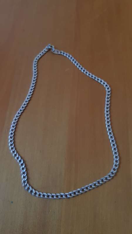 Choker Chain Necklace Sterling 925 Silver, marked  98 grams