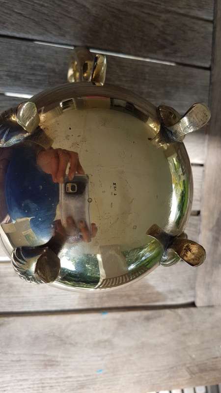 Prime Minister B.J. Vorster Presentation Engraved Brass Jug. Shiny condition.  Heavy. 1450 g.