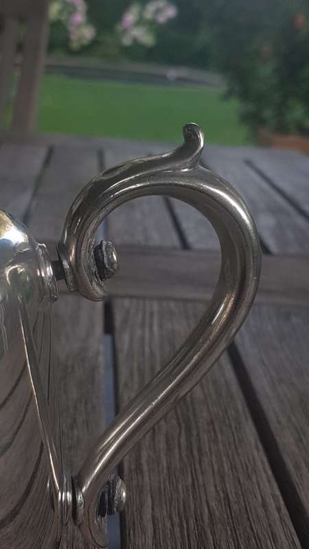 White Star Line first class individual teapot. Elkington silver plate with all marks. Titanic.