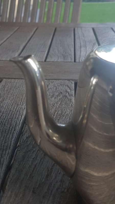 White Star Line first class individual teapot. Elkington silver plate with all marks. Titanic.