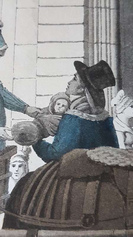 Original Colour Aquatint. Office of Nurses from `A Tour Through Paris`, 1822.  by William Sams