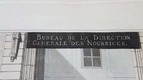 Original Colour Aquatint. Office of Nurses from `A Tour Through Paris`, 1822.  by William Sams