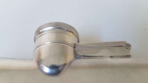 Large Silver Plated Hip Flask with Hunting Bugle Hallmark! Circa 1920s . Thick silver plate . 220 ml