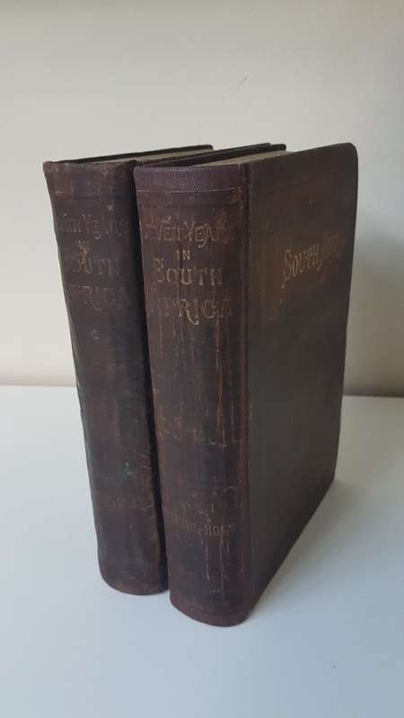 Original 1881 2 Volume Set: Holub. Seven Years in South Africa.