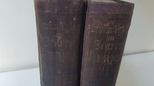 Original 1881 2 Volume Set: Holub. Seven Years in South Africa.