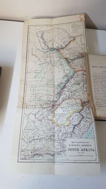 Original 1881 2 Volume Set: Holub. Seven Years in South Africa.