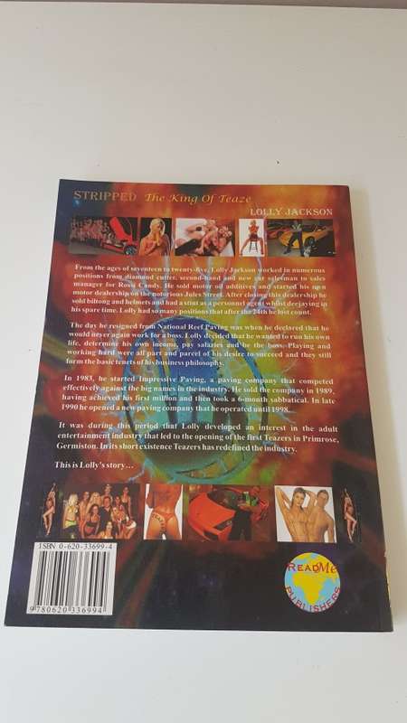 Stripped. The King of Teaze. Lolly Jackson. . SIGNED AND INSCRIBED TO `GEORGE` ( LOUCA ).