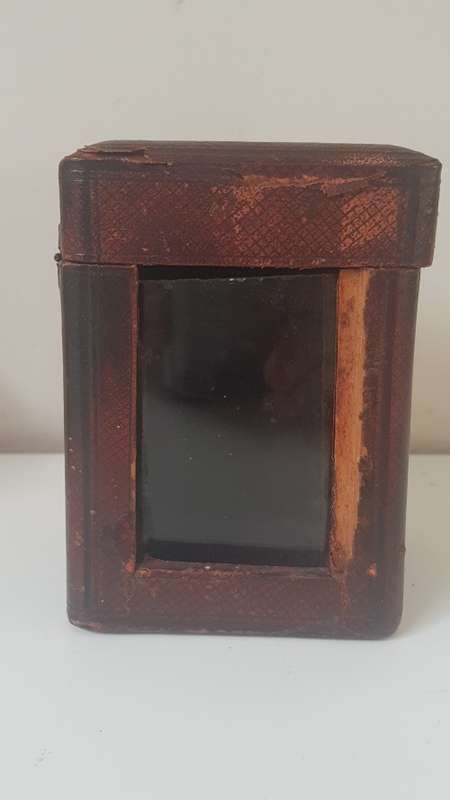 Fine French Art Nouveau Gold Champlevé Enamel Carriage Clock. Working with Key,  Leather Travel Box