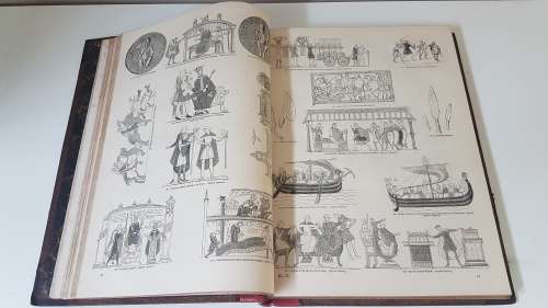 Old England: A Pictorial Museum. 1864 2 Volume Set!  Leatherbound with NEW LEATHER! Charles Knight.
