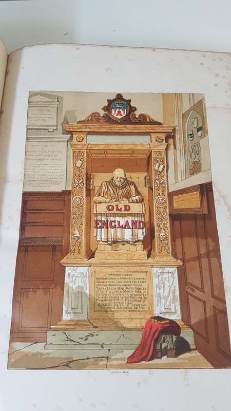 Old England: A Pictorial Museum. 1864 2 Volume Set!  Leatherbound with NEW LEATHER! Charles Knight.