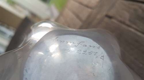 Orrefors Glass Vase. Swedish + Stylish, Heavy. Vicke Lindstrand Stella Polaris Range Date mark 1954
