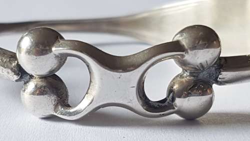 UNIQUE ARTISAN MADE Sterling Silver Bangle with Clasp. Hallmarked. 38.5 grams.