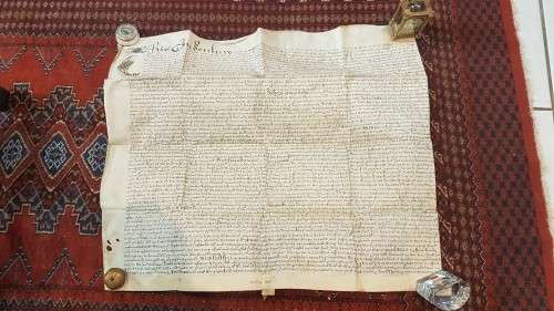 Handwritten Indenture on Vellum. Dated 6th May 1685. Property in Rowley Regis, County Stafford