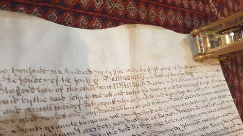 Handwritten Indenture on Vellum. Dated 6th May 1685. Property in Rowley Regis, County Stafford