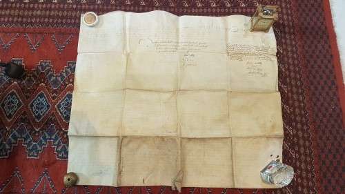 Handwritten Indenture on Vellum. Dated 6th May 1685. Property in Rowley Regis, County Stafford