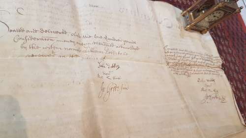 Handwritten Indenture on Vellum. Dated 6th May 1685. Property in Rowley Regis, County Stafford