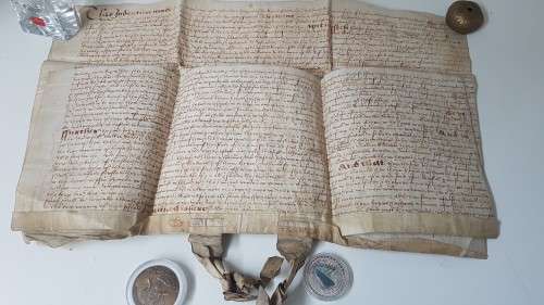 Handwritten Indenture on Dated 1615 ( 12th year of King James 1 Early Stuart