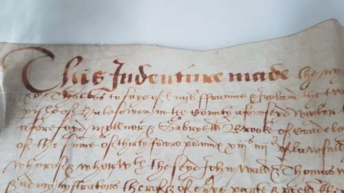Handwritten Indenture on Dated 1615 ( 12th year of King James 1 Early Stuart