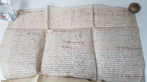 Handwritten Indenture on Dated 1615 ( 12th year of King James 1 Early Stuart