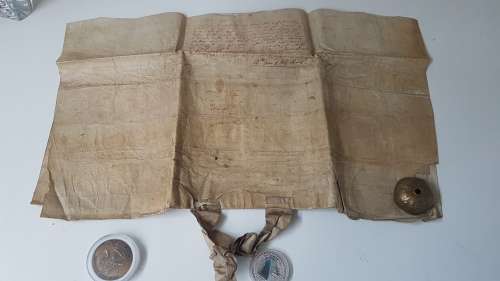 Handwritten Indenture on Dated 1615 ( 12th year of King James 1 Early Stuart