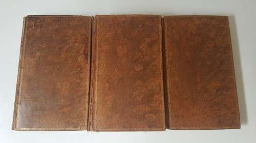 1779 Swiss Full Leather 3 Volume Set. Tree Calf Leather. Beautiful. Trembley. Instructions d`un pere