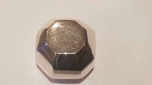 Solid Sterling Silver Heavy Octagonal Pendant. 51.6 grams!!!!! Could also be paperweight.