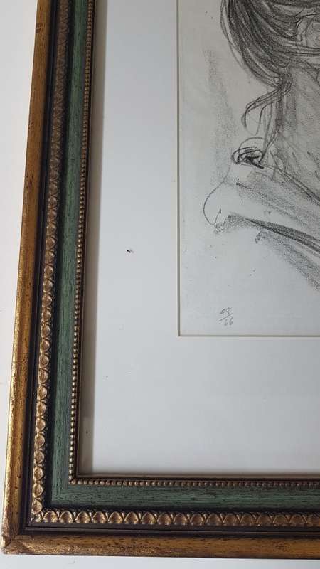 Katrine Harries (1914-1978). Malay Girl . Important Lithograph. SIGNED Limited 48/66