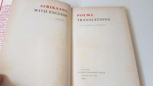 Afrikaans Poems with English Translations. Very good condition first edition SIGNED BY ANTON RUPERT.
