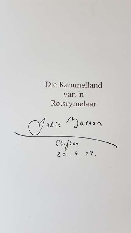 Japie Basson. Die Rammelland van `n Rotsrymelaar. No. 41/100. GETEKEN ( signed )