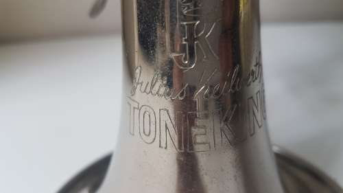 Julius Keilwerth Toneking Trumpet Silver Plated in Original Case. Serial number 28567