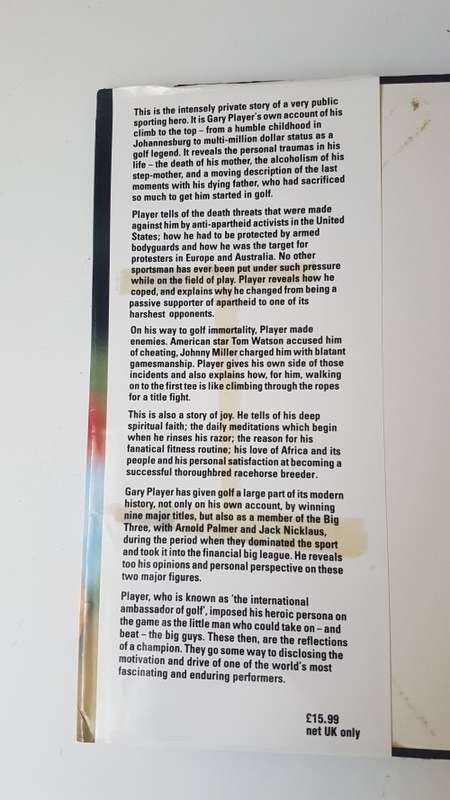 Gary Player. To Be The Best. Reflections of a champion. Inscribed, signed, and dated