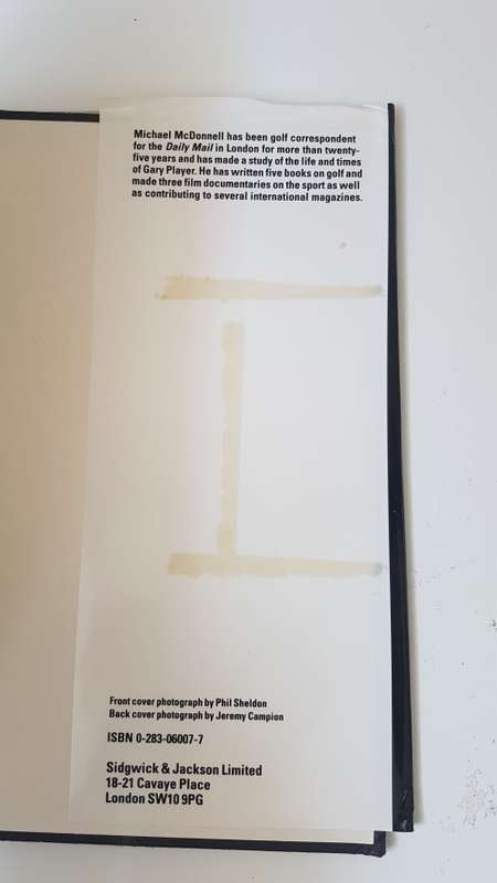 Gary Player. To Be The Best. Reflections of a champion. Inscribed, signed, and dated