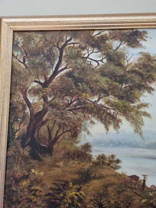 Joseph Forsyth Ingram (1858-1923 ). Crossing the Tugela. Original Oil, Large (75 x 50 cm)  cf Baines