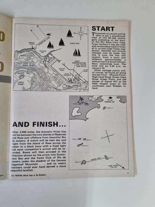 Cape to Rio. Official Brochure 1970 by South African Yachting.