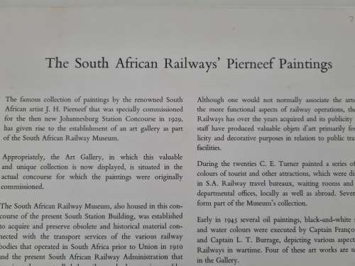 Souvenir brochure of paintings. The South African Railways` Pierneef Paintings. RARE . Colour plates