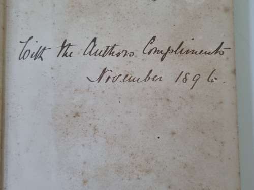 Reminiscences of my Life and of the Cape Bench and Bar. Inscribed and dated 1896 by author Cole.