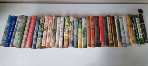 UNIQUE lifetime collection of 32 Lawrence Green books, 7 INSCRIBED AND SIGNED+HANDWRITTEN NOTE!