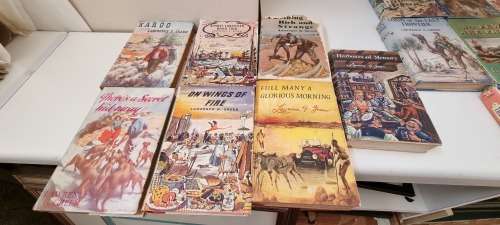UNIQUE lifetime collection of 32 Lawrence Green books, 7 INSCRIBED AND SIGNED+HANDWRITTEN NOTE!