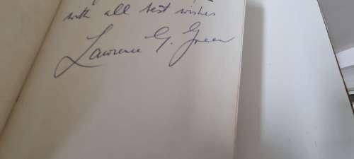 UNIQUE lifetime collection of 32 Lawrence Green books, 7 INSCRIBED AND SIGNED+HANDWRITTEN NOTE!