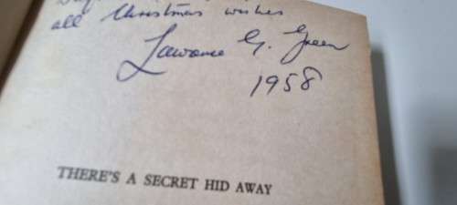 UNIQUE lifetime collection of 32 Lawrence Green books, 7 INSCRIBED AND SIGNED+HANDWRITTEN NOTE!