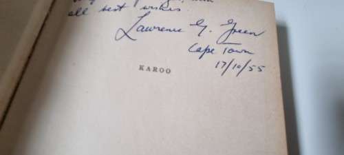 UNIQUE lifetime collection of 32 Lawrence Green books, 7 INSCRIBED AND SIGNED+HANDWRITTEN NOTE!
