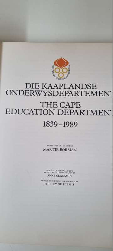 FULL LEATHER! Die Kaaplandse Onderwysdepartement. Cape Education Department. 1839-1989. NUMBERED 10