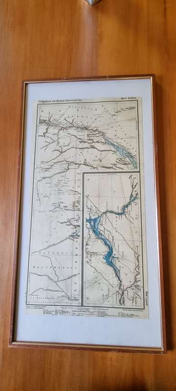 German 1904 War Map of Caprivi area, Kriegskarte von Deutsch-Sudwestafrika. 1987 National Archives