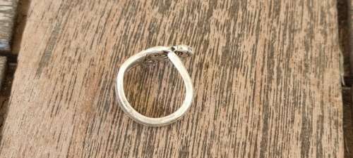 Hallmarked Solid Sterling Silver Wrap Spoon Ring. 7.4 g Heavy.
