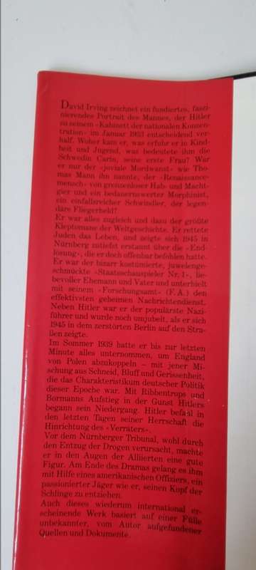 David Irving. Goring. SIGNED AND DATED BY AUTHOR ( Nazi Historian David Irving )