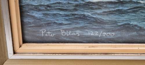 Peter Gerd Bilas . Sailing Ship in Table Bay. HAND SIGNED NUMBERED LIMITED EDITION PRINT. 122/200