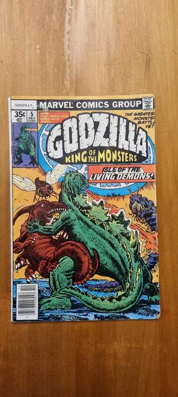Original Bronze Age Marvel Comic: Godzilla King of the Monsters  #5  1977