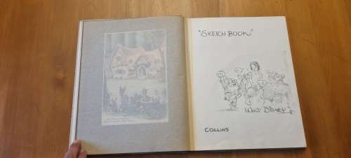 RARE Sketch Book Disney, Walt Publication Date: 1938. 12 beautiful raised plates Snow White Dwarves