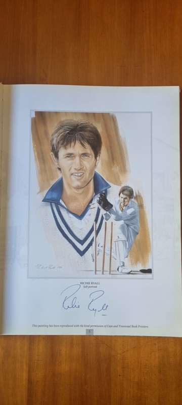 A Brush With Cricket. SIGNED BY Richie Ryall, Adrian Kuiper, Mandy Yachad and Craig Matthews, etc.